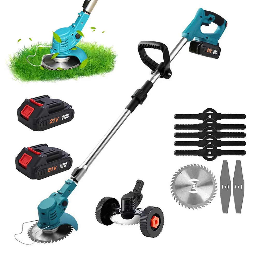 Coupe-bordures électrique sans fil 850 W/650 W avec 2 batteries 21 V
