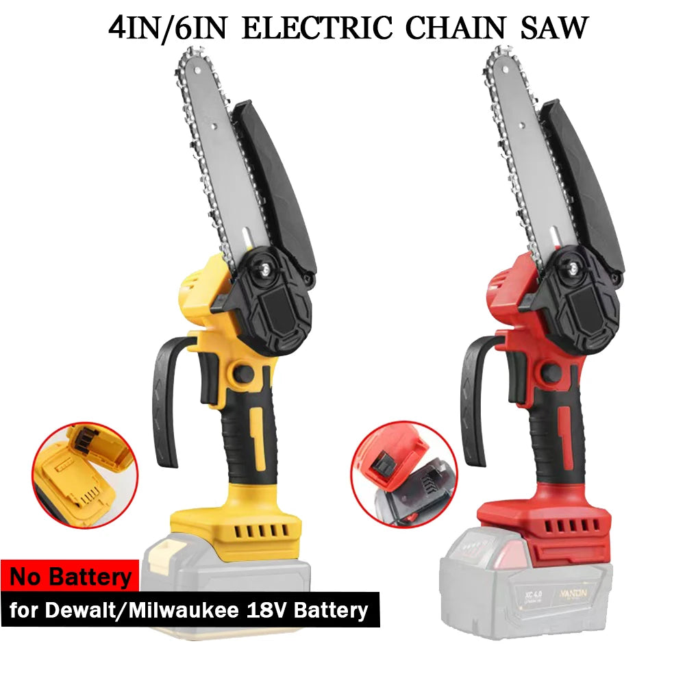 Mini tronçonneuse sans fil 4/6 pouces pour batteries Dewalt/Milwaukee 18 V