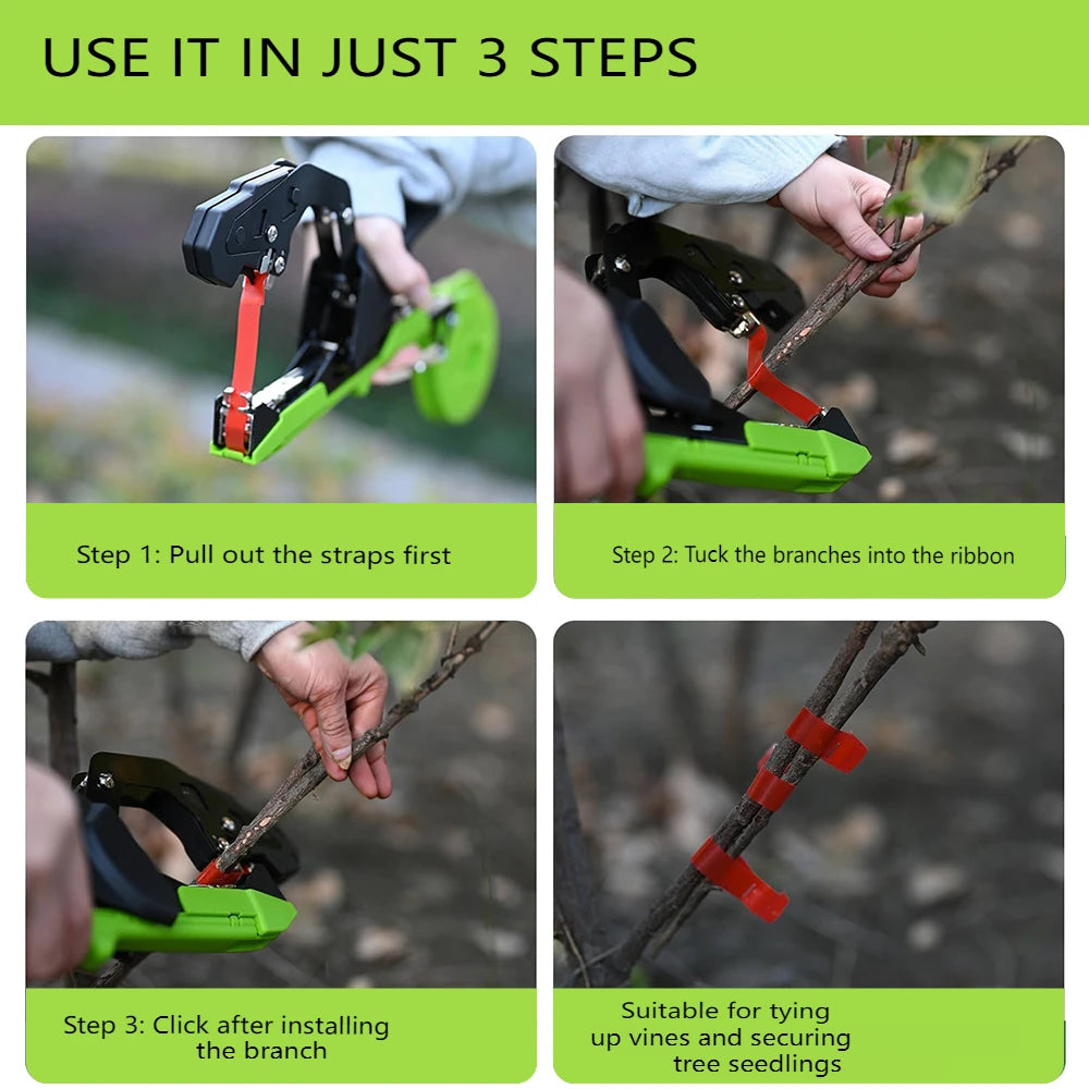 Attache-plantes portatif avec ruban de fixation pour vignes de jardin