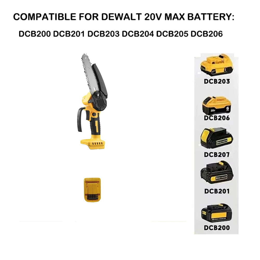 Mini tronçonneuse sans fil 4/6 pouces pour batteries Dewalt/Milwaukee 18 V