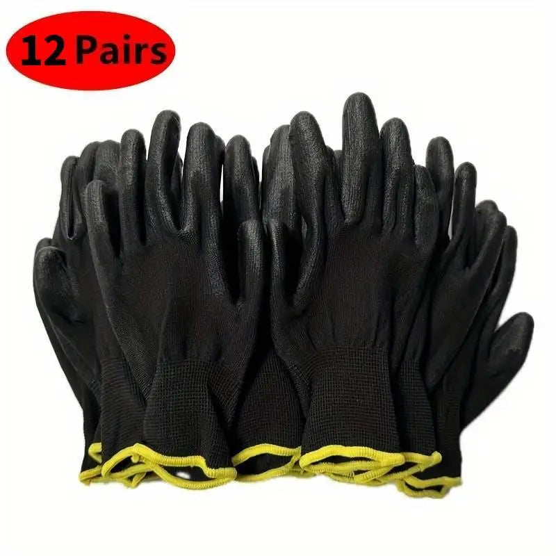 12 paires de gants de sécurité à paume enduite
