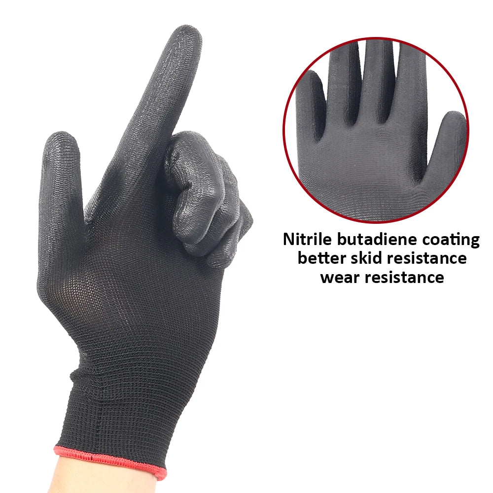 12 paires de gants de sécurité à paume enduite