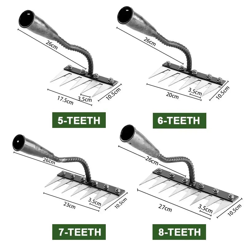Râteau de désherbage de jardin à dents durables