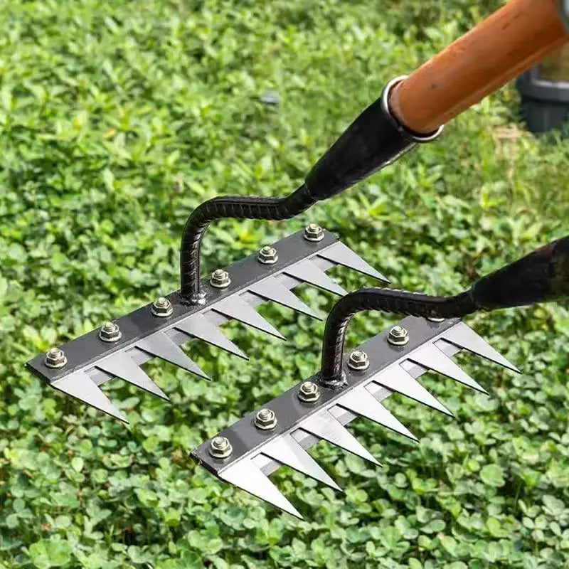 Râteau de désherbage de jardin à dents durables