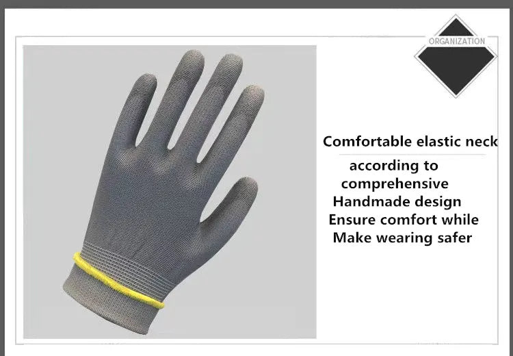 12 paires de gants de sécurité à paume enduite