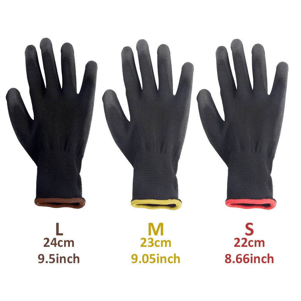12 paires de gants de sécurité à paume enduite