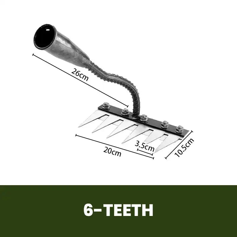 Râteau de désherbage de jardin à dents durables