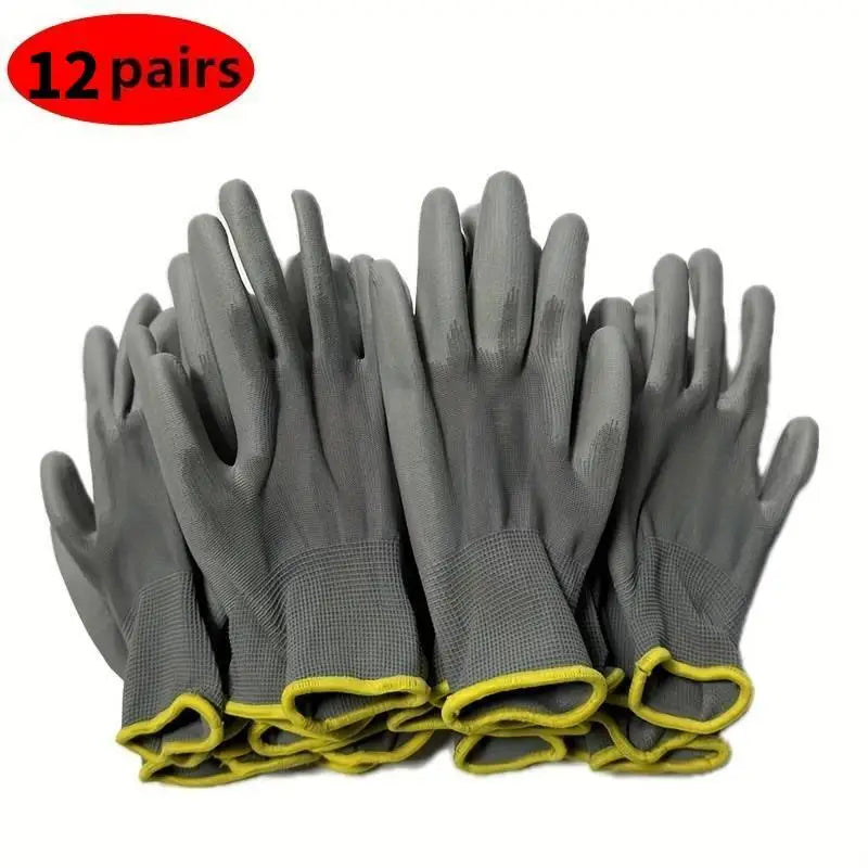 12 paires de gants de sécurité à paume enduite