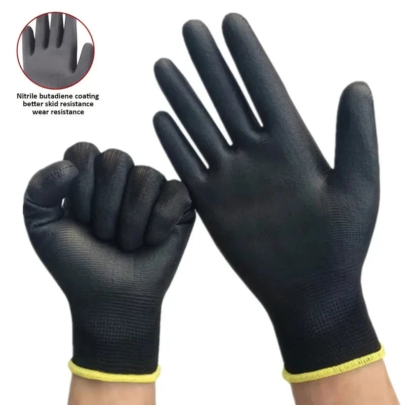 12 paires de gants de sécurité à paume enduite