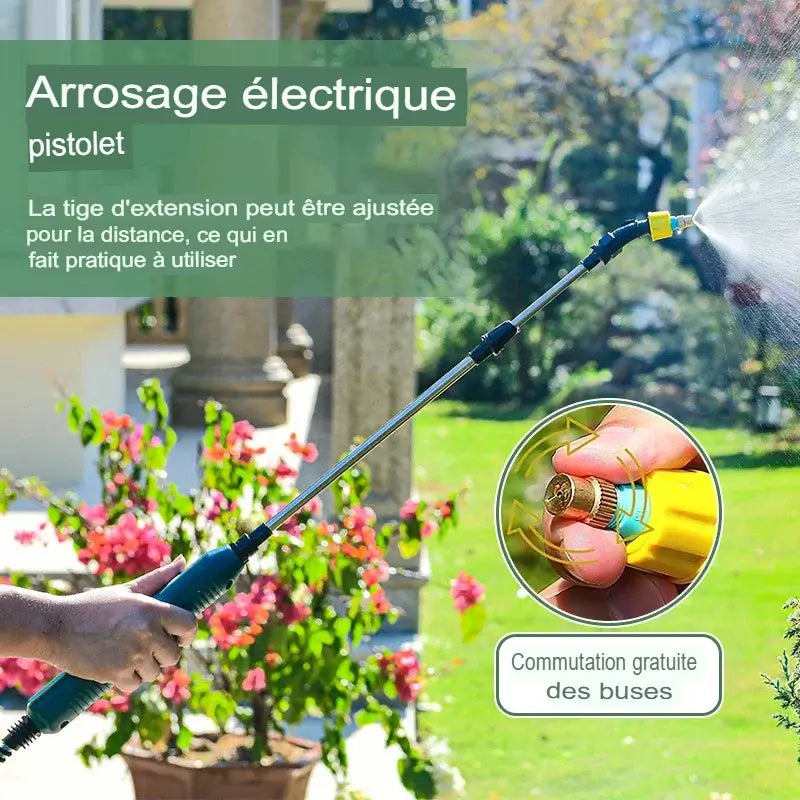 Lance de pulvérisation électrique portable avec 3 buses de brumisation